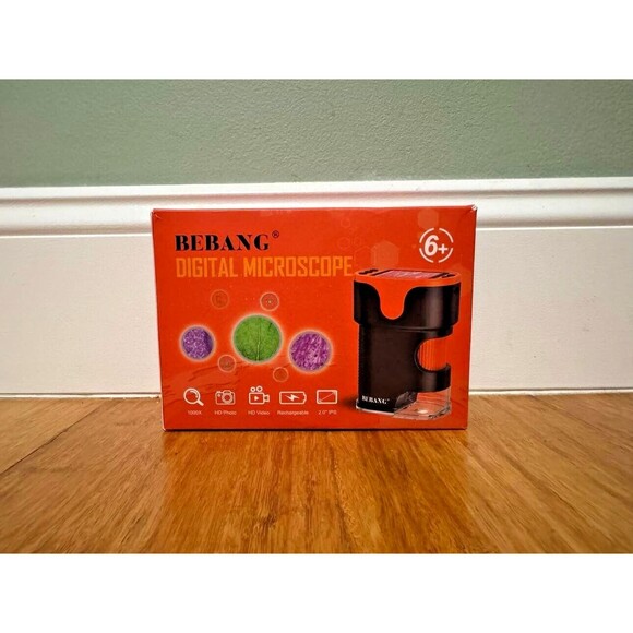 Mini Pocket 1000X Handheld Microscope for Kids 4K 2.0" Screen Rechargeable - Picture 3 of 4